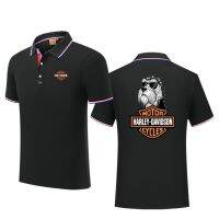 High quality stock Harley motorcycle shop custom work clothes POLO shirt IRON883/1200 STREET750 DYNA Fat bob 114 FORTY-EIGHT street bob BREAKOUT LOW RIDER ROAD KING GLIDE SOFTAIL STANDARD Sportster outdoor cycling short-sleeved T-shirt