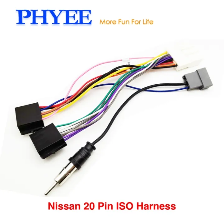 Nissan ISO Wiring Harness Adapter Car Radio Head Unit Audio 20 pin
