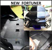 ผ้ายางปูพื้นรถยนต์ ถาดยางปูพื้น พรมปูพื้นรถ TOYOTA NEW FORTUNER  ฟอร์จูนเนอร์ 2016 2017 2018 2019 2020 2021 2022 2023 ( 6 ชิ้น หน้า 2 กลาง 3 แถว3 1 ชิ้นแผ่นใหญ่ )