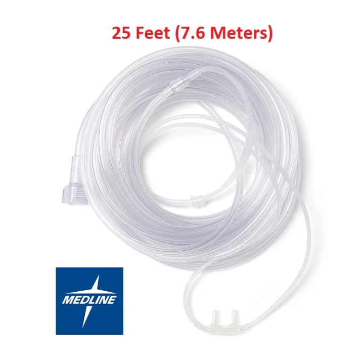 Usa Brand Medline Soft Touch Nasal Oxygen Cannula Universal Connector 25 Feet 76 Meters 2987