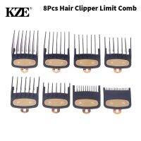 8Pcs Professional Limit Comb Cutting Guide Combs 1.5/3/4.5/6/10/13/19/25MM Set For Hair Clipper