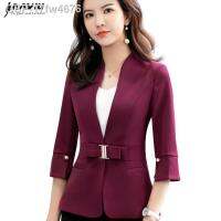 ♕17fw4676 Naviu Jaqueta Feminina Meia Manga Magro Tops Verão Temperamento Novo Negócio Blazer Ol Ol Moda Senhoras Casaco