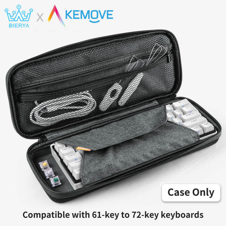 KEMOVE Keyboard Travel Case Hard EVA Sleeve Carrying Cover Bag for 60
