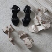 Giày cao gót 5 phân gót vuông quai ngang bự Band Sandals 25 STUDIO