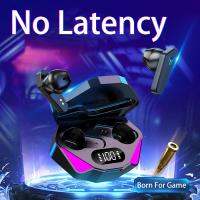 【Undine earphone】KLUZOY หูฟังไร้สายสำหรับเล่นเกม Latency ต่ำ Gamer ชุดหูฟังบลูทูธหูฟังตัดเสียงรบกวน TWS หูฟังบรรยากาศแสง