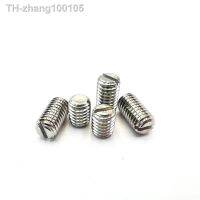 5/10pcs M1.2 M1.4 M1.6 M2 M2.5 M3 M4 M5 M6 M8 GB73 304 Stainless Steel Slotted Head Flat Point End Headless Grub Bolt Set Screw