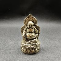 Antique Solid Brass Tathagata Miniature Figurines Retro Copper Animal Tea Pet Desktop Ornament Decor Crafts Keychain Pendants