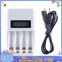 เครื่องชาร์จแบตเตอรี่4แท่นชาร์จแบตเตอรี่พร้อมหน้าจอ Lcd,เครื่องชาร์จแบตเตอรี่1.2V 4ก้อนแบบอิสระสำหรับแบตเตอรี่แบบชาร์จไฟได้ดับเบิลเอทริปเปิลเอ