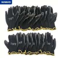 10 Pairs Nitrile Safety Cotton Gloves Coated Mechanic Working have EN388