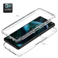 Full Body Transparent For TCL 30 XE TCL Stylus Case Soft Clear 360 Protection Silicon TCL 20 XE Cover