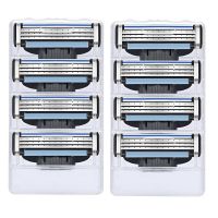 【DT】 hot  8 Pcs/ Men Manual Shaver Safety Razor Blade without Hurting the  Face Skin Mach 3 Shaving Blades