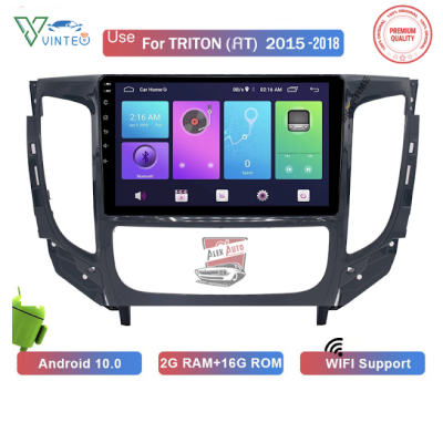 Vinteo จอแอนดรอยติดรถยนต์ android 11 Ram2Rom32 ตรงรุ่น Mitsubishi New Triton 2015-2021 พร้อมปลั๊กแปลงกล้องถอย ใช้กล้องเดิมได้ พวงมาลัยมัลติ คุมได้ปกติ