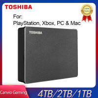 ใหม่ TOSHIBA Canvio Gaming 4TB 2TB 1TB ฮาร์ดไดรฟ์ภายนอกแบบพกพา USB 3.0สีดำสำหรับ PlayStation X PC &amp; MAC