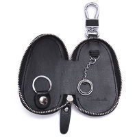 Genuine Leather Car Key Wallet Mens Key Holder Organizer Women Housekeeper Keychain Case Bag Zipper Key Ring Purse Free Engrave