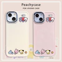 เคสโทรศัพท์กันกระแทกลายกระต่ายน่ารักสำหรับสุนัขเกาหลีเข้ากันได้กับ iPhone 14 13 12 Pro Max 11เคสฝาหลัง TPU แบบนิ่ม