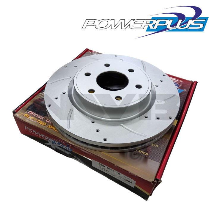 Powerplus Xtreme Cross Drilled And Slotted Brake Disc Rotor Front For Nissan Navara X