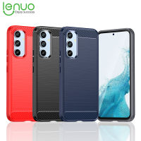 Lenuo Soft สำหรับ Samsung Galaxy A54 A14 A13คาร์บอนเคสซิลิโคนคาร์บอนไฟเบอร์ Brushed Anti-Knock โทรศัพท์มือถือกลับ TPU เคสโทรศัพท์