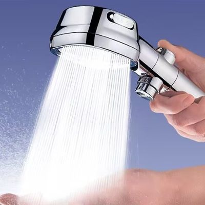 3 Modes High Pressure Shower Head Filtered with 1.5M Hose Square Black Spray Nozzle One-Key Stop Water Massage Eco Shower Showerheads