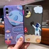 ♦ Color painting case for iPhone13 iphone12 PRO MAX iPhone11 iPhone X XR XS 6 7 8 couple phone case astronaut rocket planet