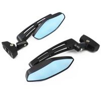 Motorcycle Black Mini Sport Rearview Mirrors For Honda CBR1000RR Suzuki GSX-R750 Yamaha FZR600R Kawasaki Ninja ZX6R