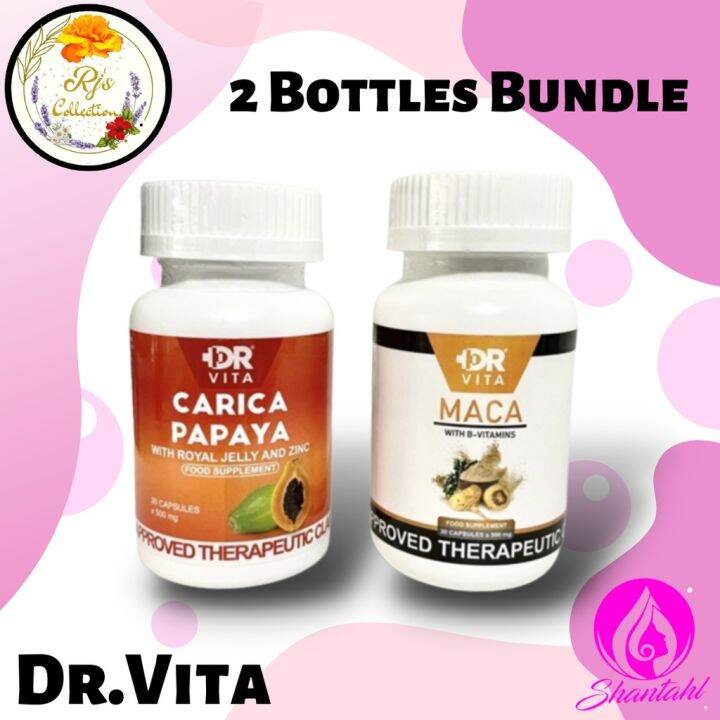 Dr. Vita Carica Papaya 30 Capsules And Dr. Vita Maca 30 Capsules Food