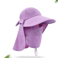 【CW】 Protection Cap Detachable Face Neck Flap Top Hat Adjustable Wide Brim Breathable Hats 2023