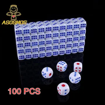 10pcs 15mm Multicolor Acrylic Cube Dice Beads Six Sides Portable Table  Games Toy 