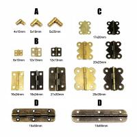 【CC】 12Pcs Lengthened Antique Jewelry Chest Music Wine Dollhouse Cabinet Door Hinge with Screw