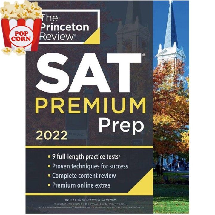 Good quality หนังสือภาษาอังกฤษ Princeton Review SAT Premium Prep, 2022: 9 Practice Tests + Review &amp; Techniques + Online Tools (2021)