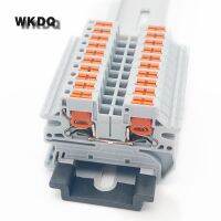 10Pcs PTV2.5 Lateral Conductor Entry Push-in Terminal Block Side Wring 12 AWG Cable Electric DIN Rail Wire Connector PTV 2.5