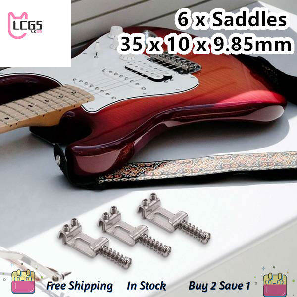 THLCG5 6 Roller Bridge Pull String Code Electric Guitar Saddle for