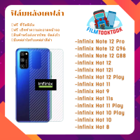 ฟิล์มหลังกันรอยเคฟล่า รุ่น Infinix Note 12 Pro / Note 12 Pro 5G / Note 12 G96 / Note 12 G88 / Hot 12 / Hot 12i / Hot 12 Play / Hot 11 / Hot 9 / Hot 11s / Hot 11 Play / Hot 10 Play / Hot 10 /Hot 8