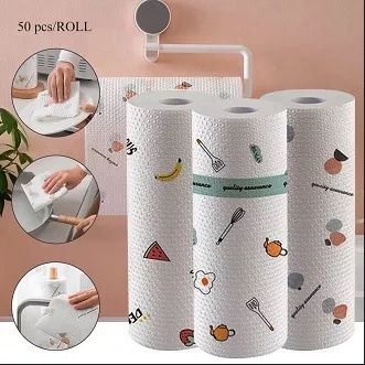 1pc Disposable Kitchen Paper Towel, Reusable Lazy Kitchen Cleaning