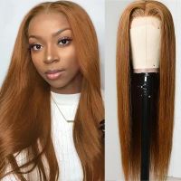 30 Inches Long Straight Lace Wigs Glueless Honey Blonde 13x4 Synthetic Lace Wig Pre Plucked with Baby Hair Wigs Cosplay Wigs [ Hot sell ] ea1voy