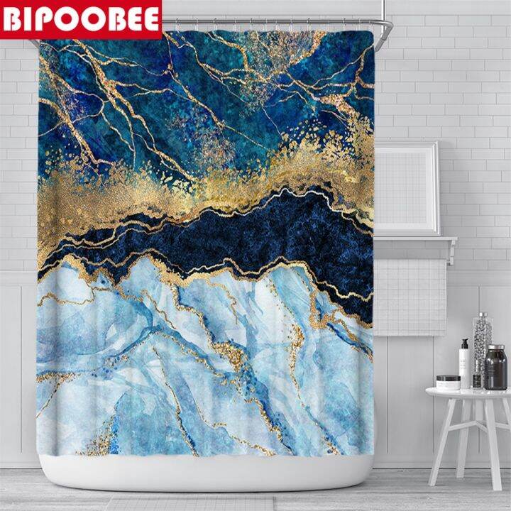 cw-gold-marble-mosaic-with-veins-shower-curtains-toilet-lid-cover-mats-non-slip-rugs