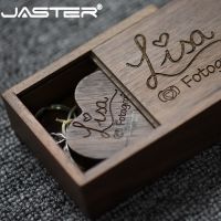 JASTER wooden heart USB gift box usb 2.0 flash drive pendrive 4GB 8GB 16GB 32GB 64GB(free custom logo)photography wedding