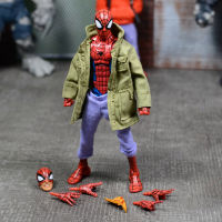 Marvel 6 "Action Figure Classic Spider Man Red Blue er Parker Soundsclothing Amazing Pizza One:12ของเล่นตุ๊กตา