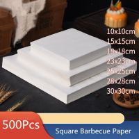 500Pcs Square White Non-Stick Barbecue Greaseproof Oven Plate Baking High Temperature Silicone Oil Papers