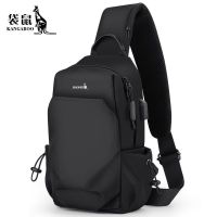 Kangaroo Chest Bag Mens Messenger Bag กระเป๋าสะพายไหล่มัลติฟังก์ชั่น Casual Mens Bag Small Backpack Canvas Bag Sports Bag Trendy