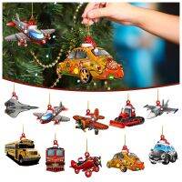 Christmas Tree Car Decoration Pendant Home Holiday Party Decoration Truck Train Home Children Gift Decoration Drop Ornaments