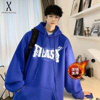 YIPINYOUYOU丨Hooded Sweatshirt Plush Monogram พิมพ์แฟชั่นอ่อนเยาว์หลวมเสื้อลำลอง