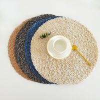 【CW】 Woven Placemats Round Wicker CoasterFarmhouse Table Mats Indoor Outdoor PlaceMats Resistant