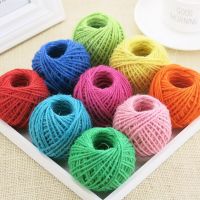 ][[ 50M Burlap Rope Natural Jute Twine Burlap String Hemp Rope For Wedding Gift Wrapping Cords Thread DIY Scrapbooking Craft Decor