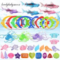 Summer Children Swimming Octopus Pool Diving Toys Water Sports Water Play Toys Diving Stick Gem Set Underwater Grabbing Toys