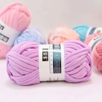 【CW】❁☃☋  100g/Ball Soft Thick T Shirt Yarn Wool for Hand Knitting Blanket Handbag Crochet Threads