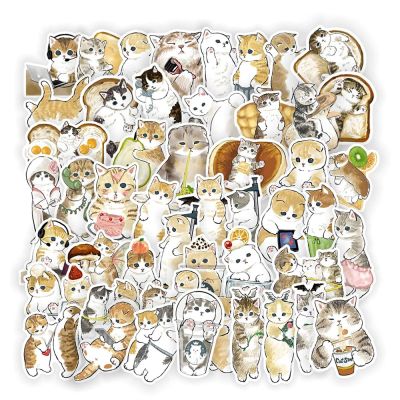 Kawaii Cat Cartoon Sticker Cute Animal Decals Kids Toys DIY Scrapbook Laptop Stationary Guitar Suitcase Car Sticker