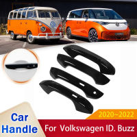 AFit สำหรับ Volkswagen VW Id. Buzz 2022 2023สติกเกอร์ติดมือจับประตูอัจฉริยะสีดำเงาอุปกรณ์เสริมฟิล์มกันรอยสำหรับรถยนต์ GadgetM