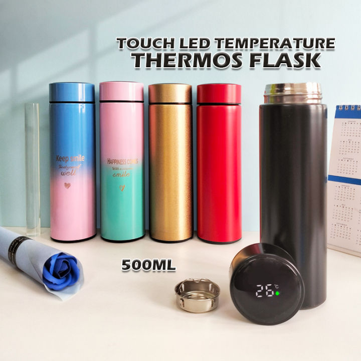 Smart Self Heating Thermos With Display Double Layered Stainless Steel  Vacuum