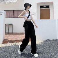 ◐Wide-leg jeans female net red new high-waisted straight loose loose and thin drape mopping trousers ins female tide