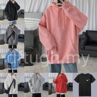 CODHaley Childe ?dftugh.my ? hoodie sweater men blue Outerwear Pink sweater mens solid color wild long-sleeved hoodie Korean version of the trend of couple wear 粉色卫衣男纯色百搭长袖连帽衫韩版潮流情侣装春秋季 休闲外套